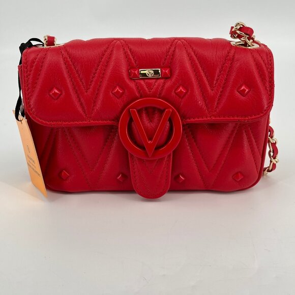Valentino by Mario Valentino Poisson Crossbody Red Quilted Leather Bag - Picture 4 of 16